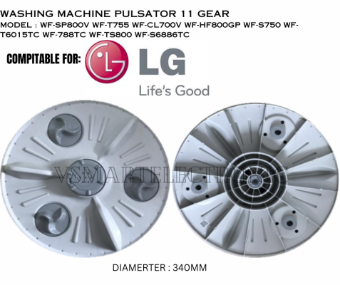 WF-SP800V WF-T755 WF-CL700V WF-HF800GP WF-S750 WF-T6015TC WF-788TC WF-TS800 WF-S6886TC LG WASHING MACHINE PULSATOR 34CM 11 GEAR