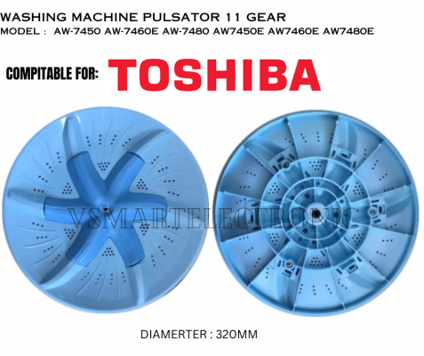 AW-7450 AW-7460E AW-7480 AW7450E AW7460E AW7480E TOSHIBA WASHING MACHINE PULSATOR 32CM 11 GEAR