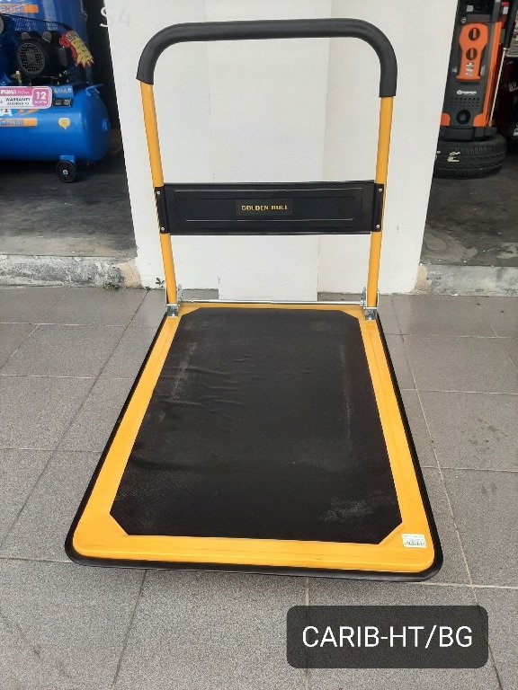 OEM 300 KG Industrial Grade Metal Base Hand Trolley
