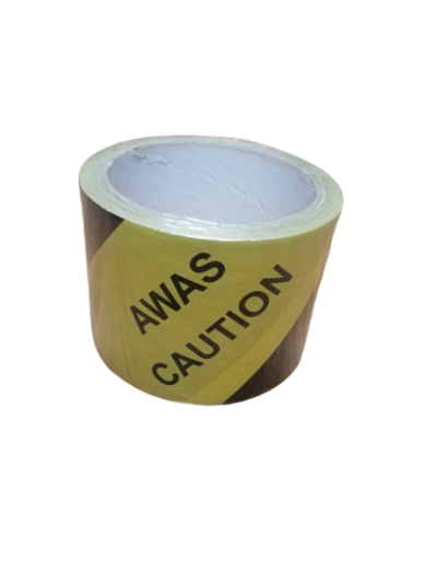 70mm x 50Y SC WARNING TAPE (BLACK/YELLOW)