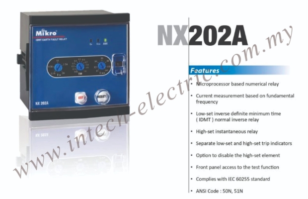 NX202A Earth Fault Relay