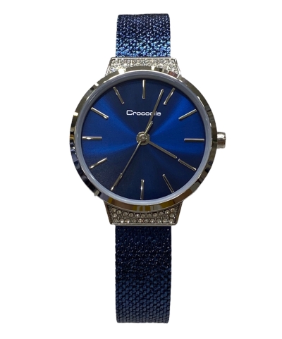 Crocodile Blue Stainless Steel Mesh Band Ladies Watch CR6683.358