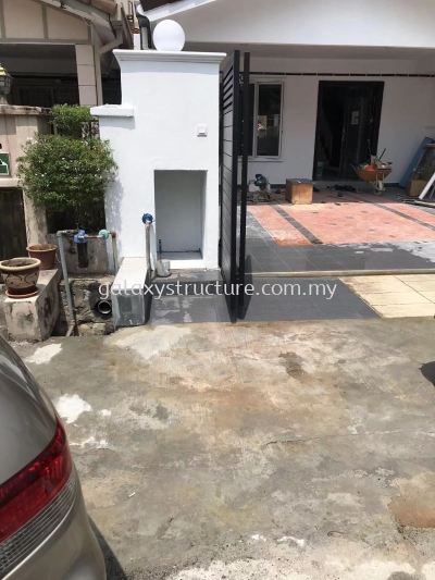 Before and After Done: 1) To Fabrication, Supply and Install Powder Coated Mild Steel Galvanized New Folding Gate with Aluminium Plate 2) To Supply and Install Autogate Motor System - Subang Jaya 