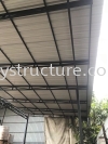 Before and After Job Done: To Fabrication, Supply and Install Factory Awning Metal Deck Paint - Telok Gong Bumbung Logam