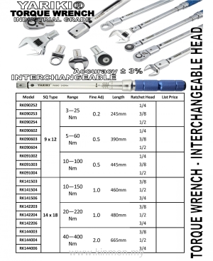 Torque Wrench - Interchangeable Head