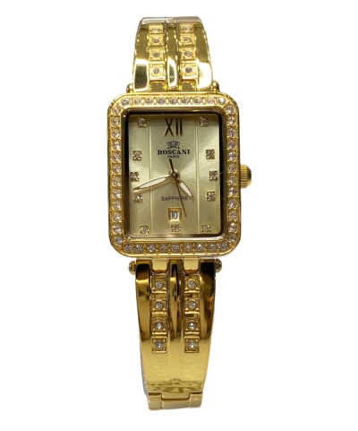 Roscani Gold Bracelet Stainless Steel Sapphire Glass Ladies Watch BLE715G2