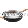 DH34C 34CM KUALI DENGAN PENUTUP KACA  PAN COOKWARE FIKAS