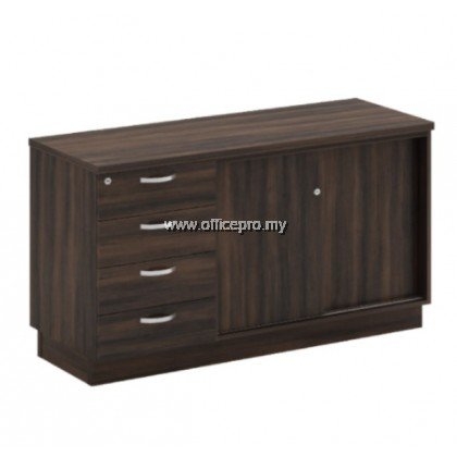 IPQ-YSP 7124 Sliding Door Cabinet + Fixed Pedestal 4 Drawer Klang