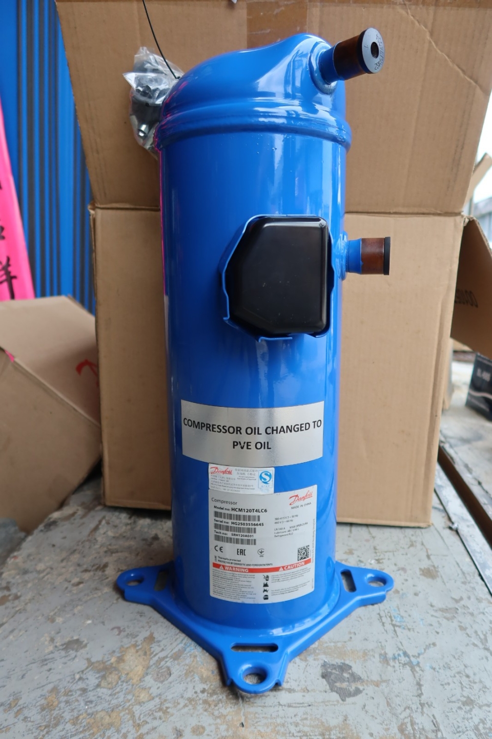DANFOSS PERFORMER COMPRESSOR HCM120T4LC6 (SCROLL)(MINERAL OIL TO POE SUNICE SL-68S) REPLACEMENT