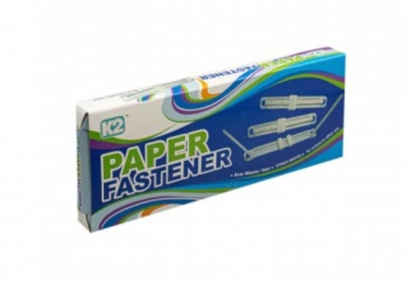 K2 Plastic Paper Fastener White 8cm 50Set