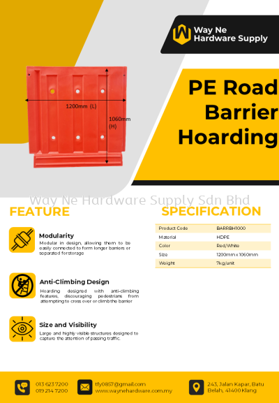 Road Barrier Hoarding For Rent 