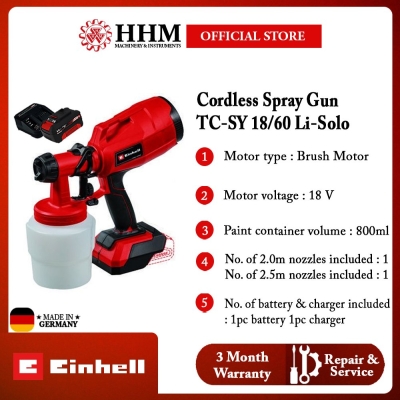 EINHELL Cordless Cl. Paint Spray Sys Spray Gun (TC-SY 18/60 Li-Solo)