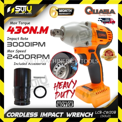 QUASA LCB-CW20B 20V 430NM Cordless Impact Wrench 2400RPM 3000IPM (SOLO - No Battery & Charger)