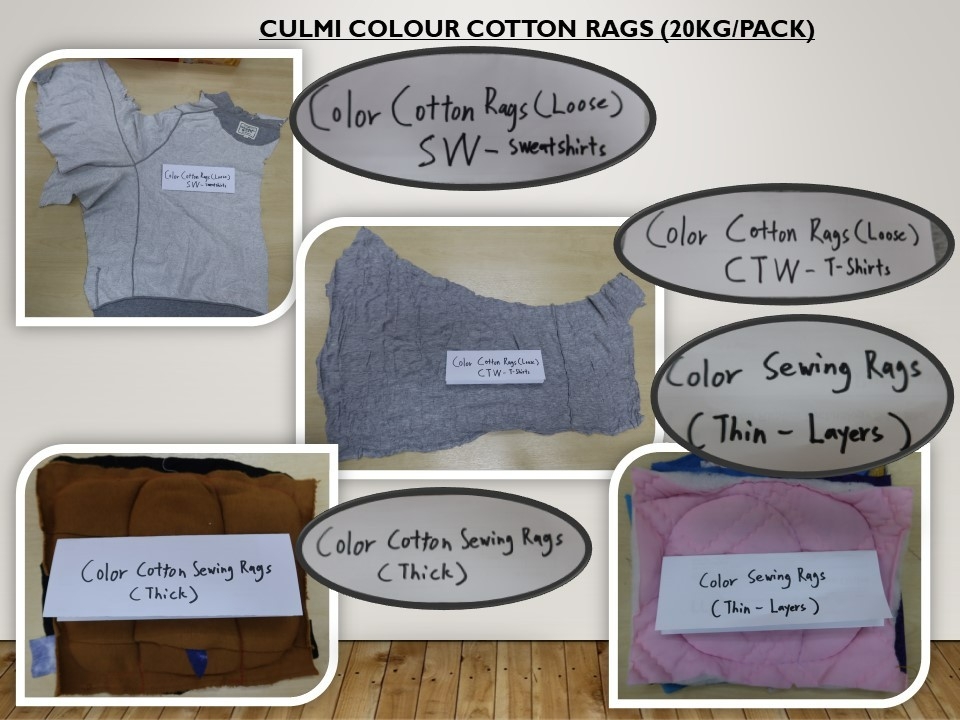 CULMI COLOUR COTTON RAGS (20KG/PACK)