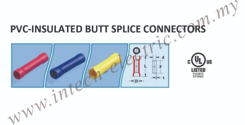 PVC-Insulated Butt Splice Connectors