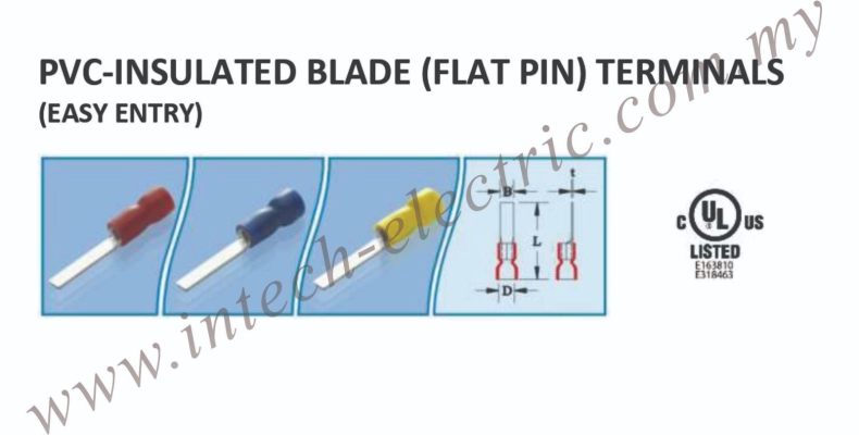 PVC-Insulated Blade (FLAT PIN) Terminals 
