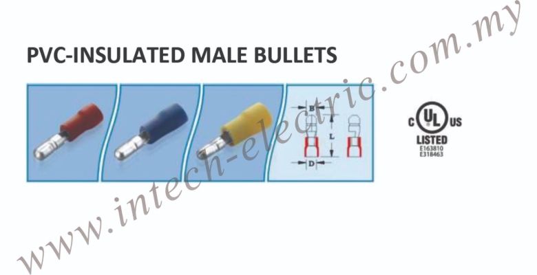 PVC-Insulated Male Bullets 