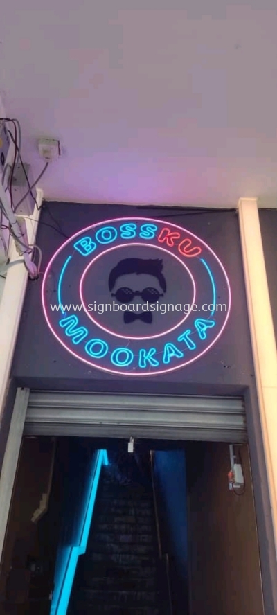 Neon Sign# Led Neon# Signboard Indoor# Signboard Restoran# Cafe Signboard# Signboard Terima Kasih# Welcome Sign# Bossku Signboard# Signboard Arena