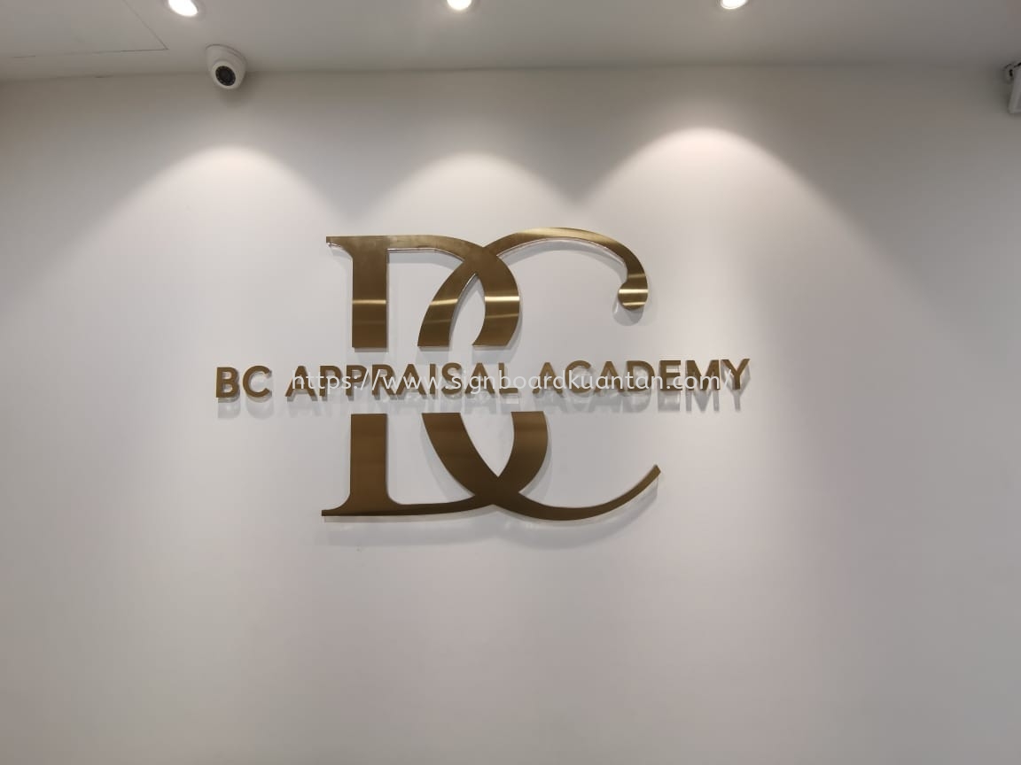 BC APPRAISAL ACADEMY 3D ACRYLIC LETTERING-LASER CUT OUT LETTERING AT CAMERON HIGHLANDS PAHANG