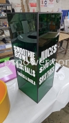 Tinted green acrylic box with white sticker wording ACRYLIC PRODUCT ACRYLIC