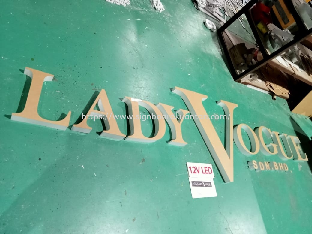 LADY VOGUE SDN. BHD. 3D BOX UP LETTERING AT GOHTONG JAYA BETONG PAHANG MALASYIA