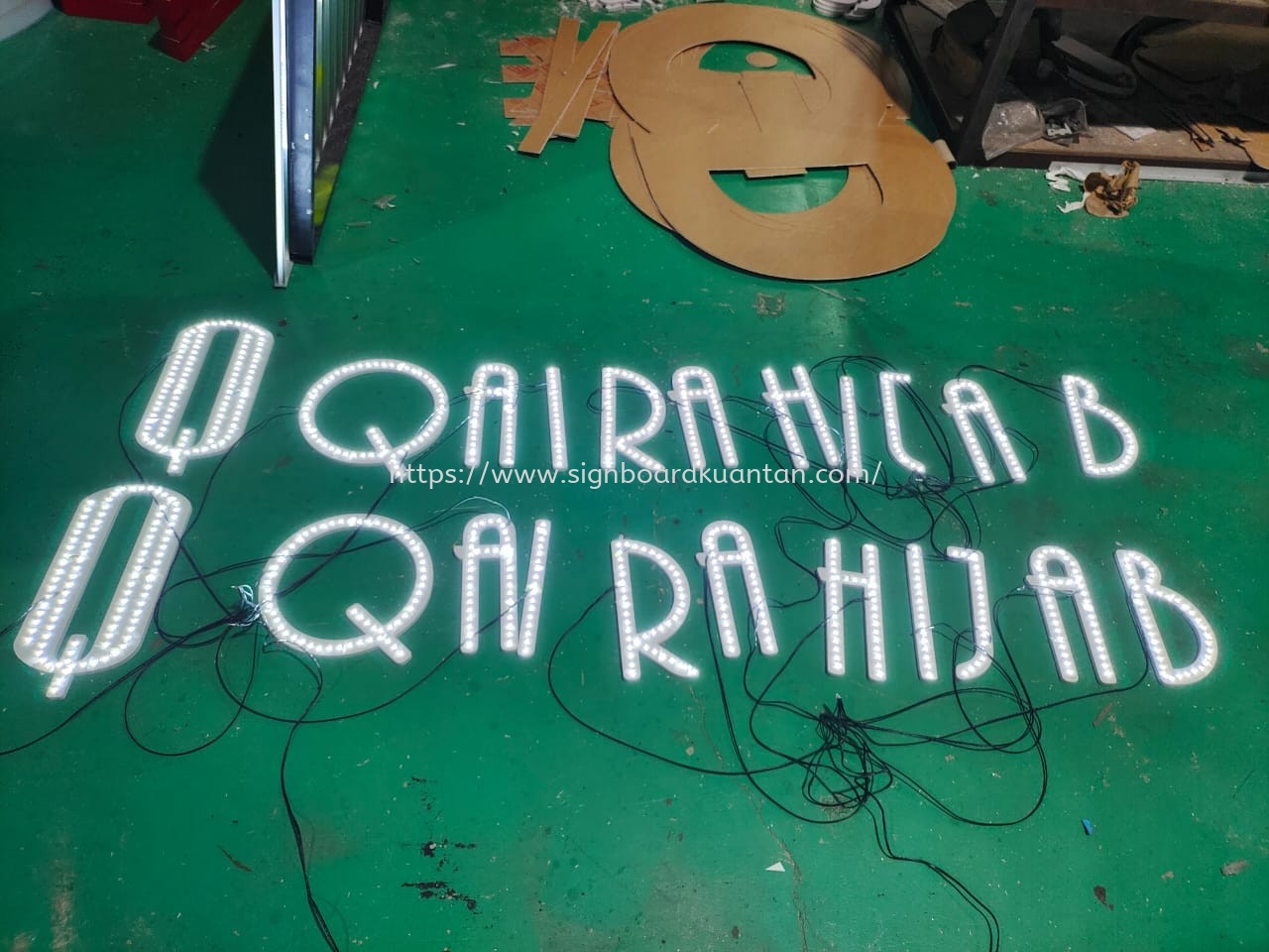 QAIRA HIJAB 3D BOX UP LETTERING AT TELUK INTAN HILIR PERAK MALAYSIA