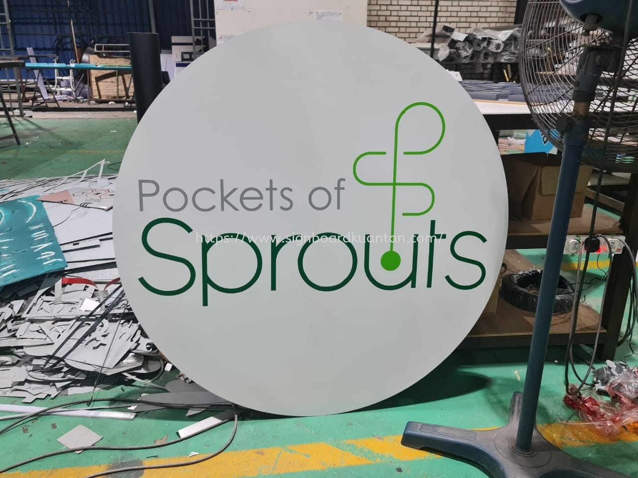 POCKETS OF SPROUTS ACP SIGNAGE-SAFETY FIRST AT SUNGKAI BATANG PADANG PERAK MALAYSIA