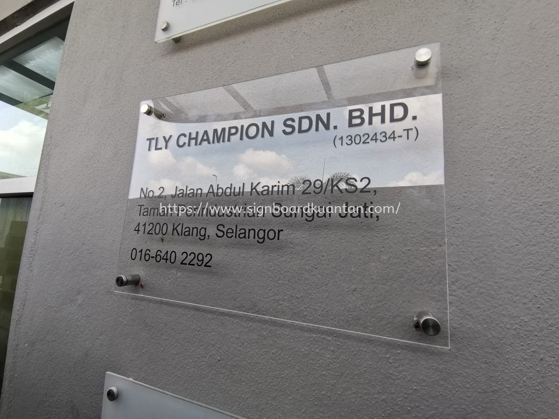 TLY CHAMPION SDN. BHD. ACRYLIC POSTER FRAME AT BERUAS MANJUNG PERAK MALAYSIA