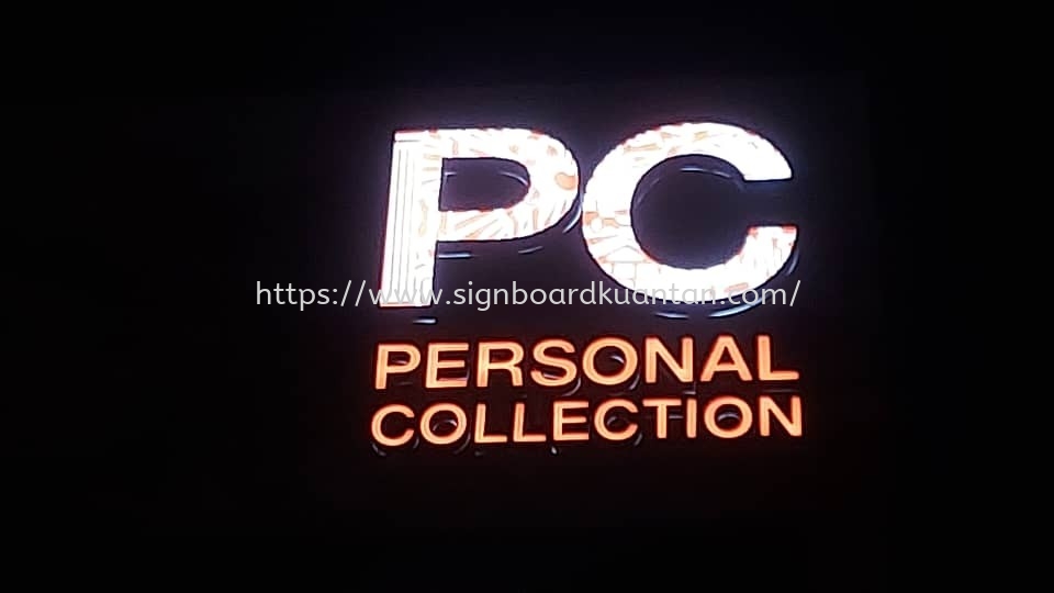 PC PERSONAL COLLECTION ALUMINIUM BIG 3D BOX UP LETTERING SIGNAGE AT KUANTAN PAHANG MALAYSIA