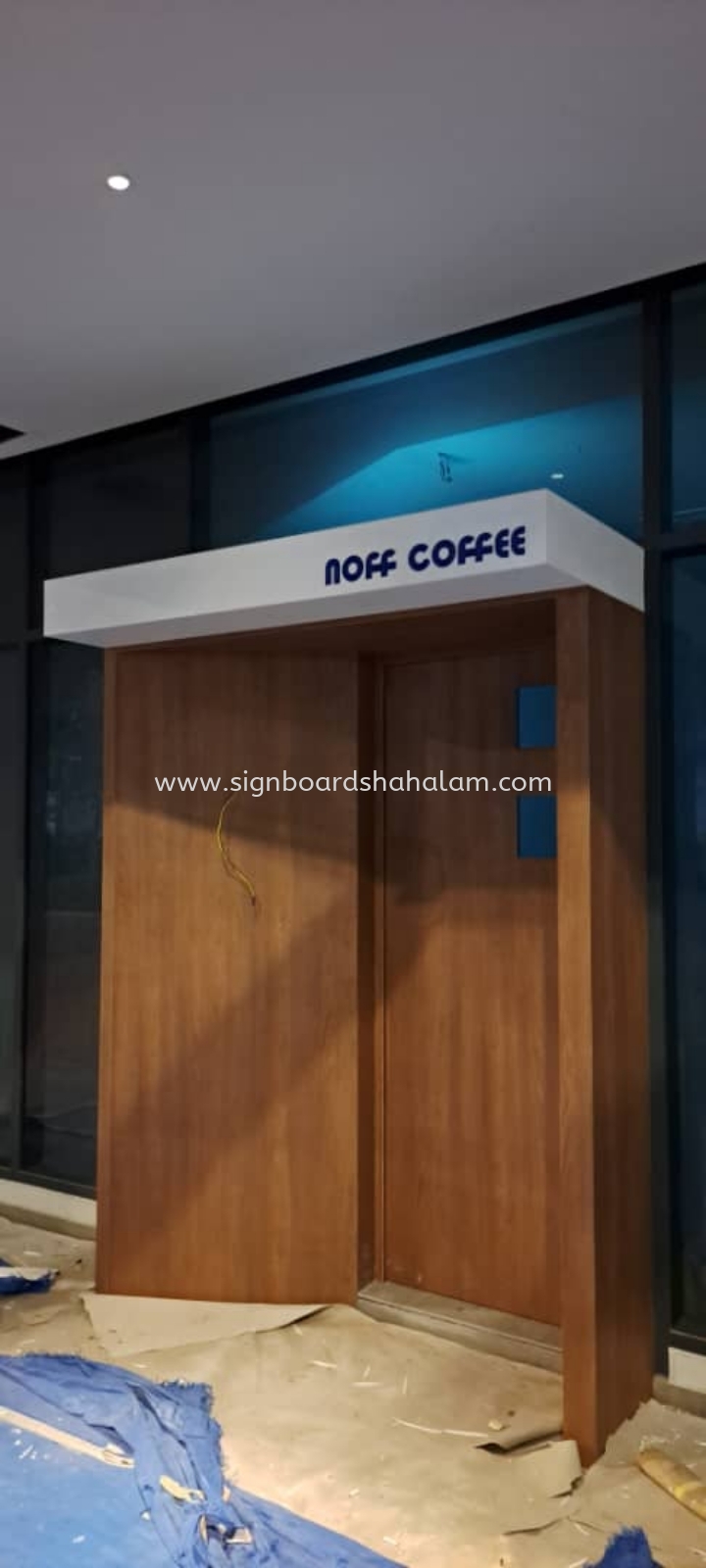 Noff Coffee - Indoor 3D Box Up Acrylic Signage at KL