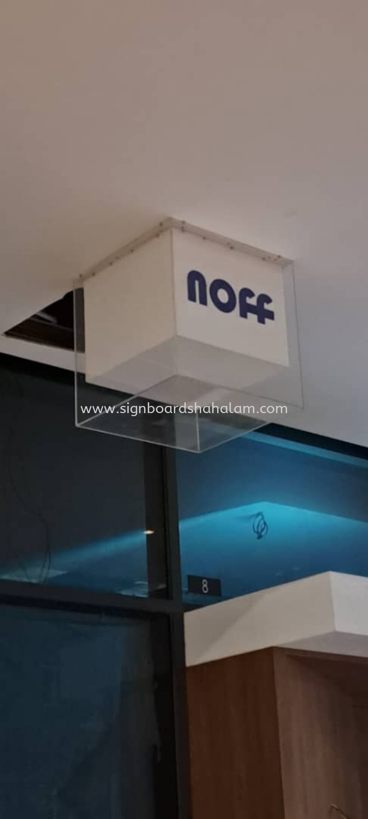 Noff Coffee - Indoor 3D Box Up Acrylic Signage at KL