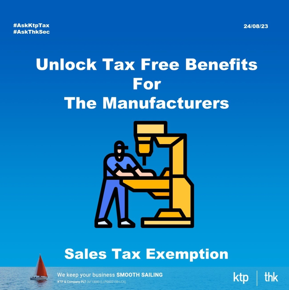 Sales Tax Exemption For The Manufacturers