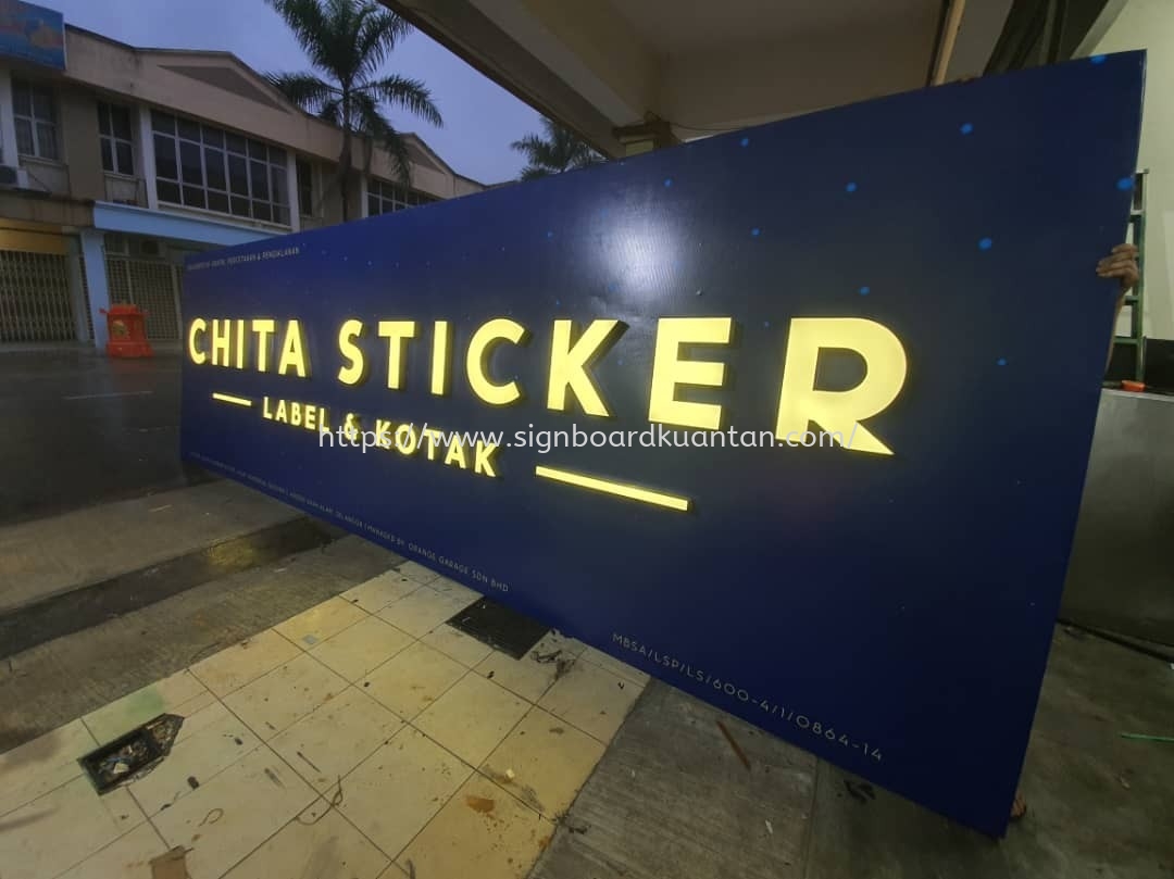 CHITA STICKER BILLBOARD SIGNBOARD WITH 3D LED BOX UP LETTERING AT BANDAR TUN RAZAK MARAN PAHANG