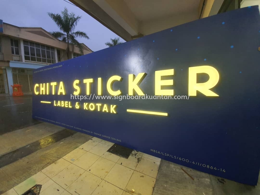CHITA STICKER BILLBOARD SIGNBOARD WITH 3D LED BOX UP LETTERING AT BANDAR TUN RAZAK MARAN PAHANG
