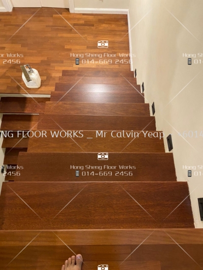 Staircase Refurbishment _ wooden floor 