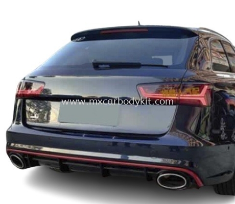 AUDI A6 2016 REAR DIFFUSER RS STYLE W/PIPE (S LINE USE)