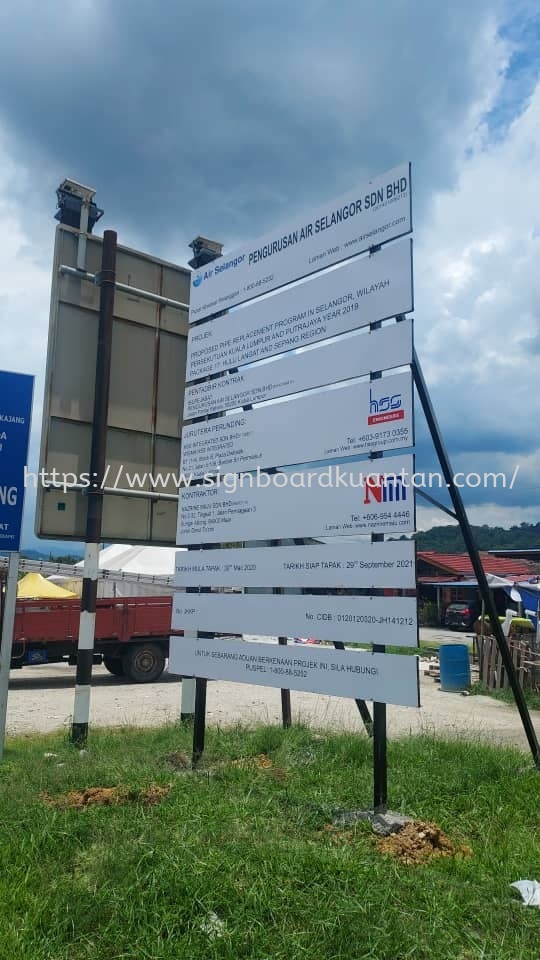 CONSTRUCTION PROJECT SIGNBOARD AT TELUK TEMPOYAK BARAT DAYA (SOUTHWEST PENANG ISLAND)PENANG MALAYSIA