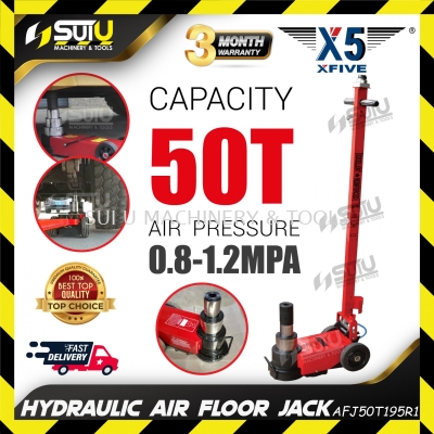 [STRAIGHT] X5 / XFIVE AFJ50T195R1 50T / 50Ton / 50 Ton Hydraulic Air Floor Jack (Max Height : 320MM)