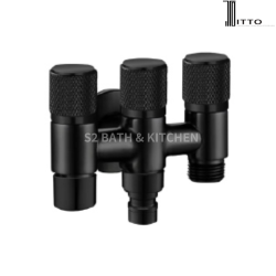 Itto Three Way Angle Valve IT-W1738J5-BL (black)