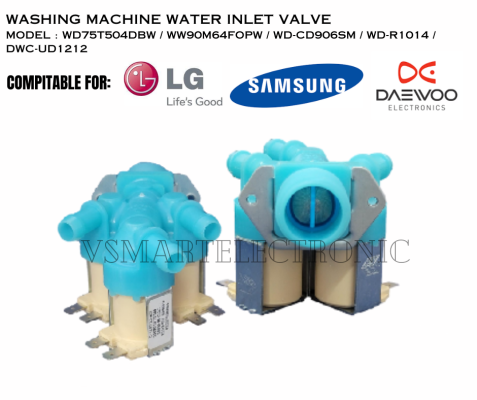 SAMSUNG LG DAEWOO WASHING MACHINE FRONT LOADING WATER INLET VLAVE 3WAY