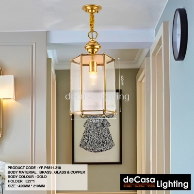 MODERN DESIGNER GOLD PENDANT LIGHT (P6511)