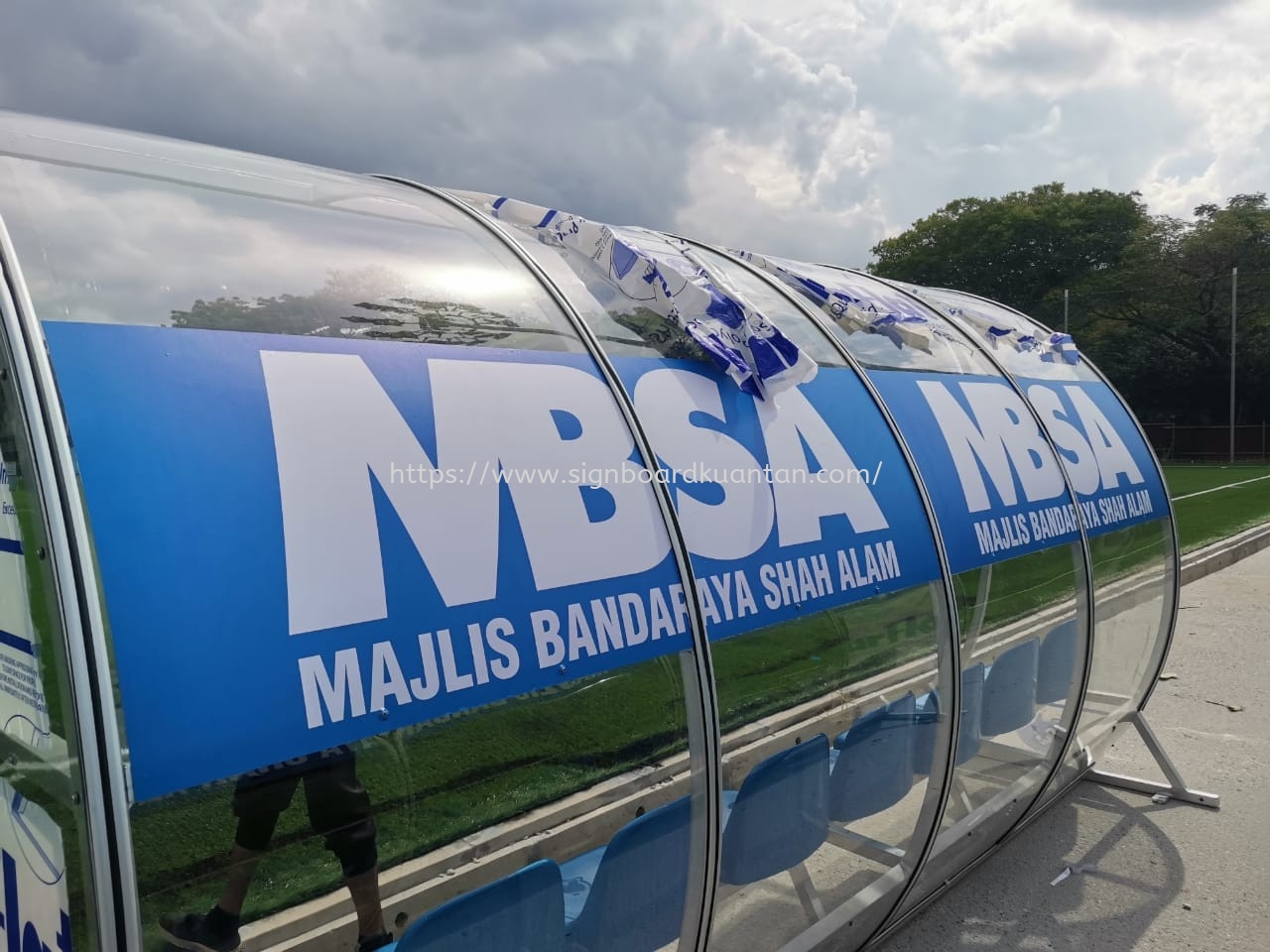 MBSA GLASS STICKER AT SLIM RIVER MUALLIM PERAK MALAYSIA