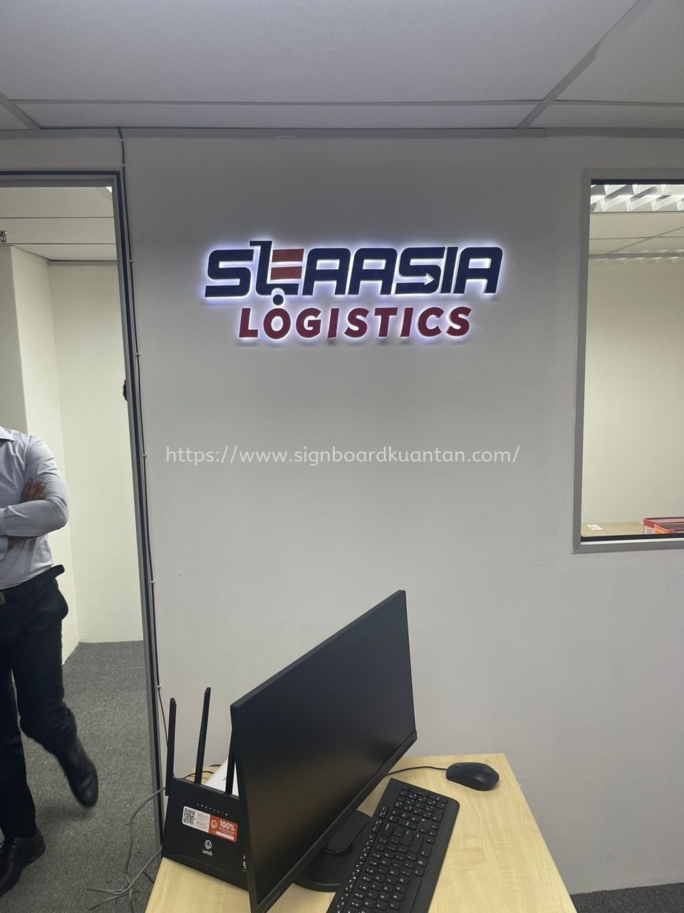 SLAASIA LOGISTICS INDOOR 3D LED BACKLIT LETTERING AT KUALA KANGSAR TOWN PERAK MALAYSIA