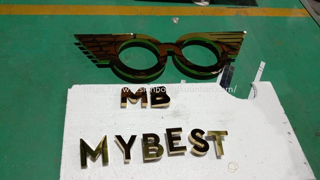 MB MYBEST INDOOR 3D BOX UP STAINLESS STEEL LETTERING WITHOUT LED AT PASIR PINJI IPOH PERAK MALAYSIA