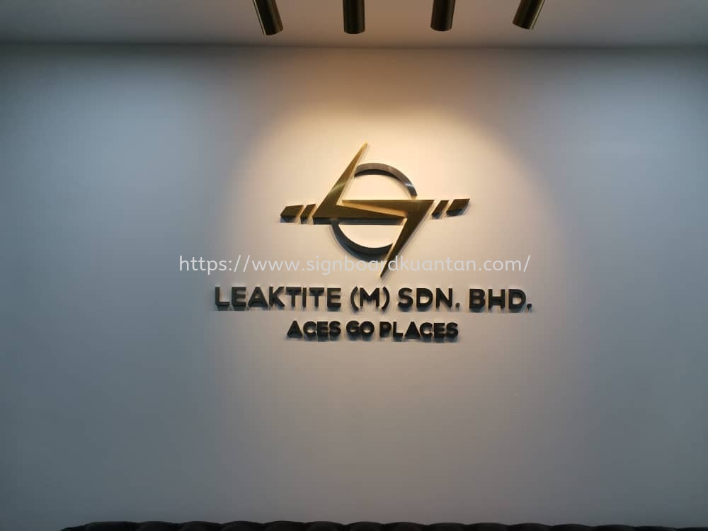 E KTITE(M) SDN BHD. INDOOR 3D BOX UP STAINLESS STEEL LETTERING WITHOUT LED AT KUANTAN PAHANG