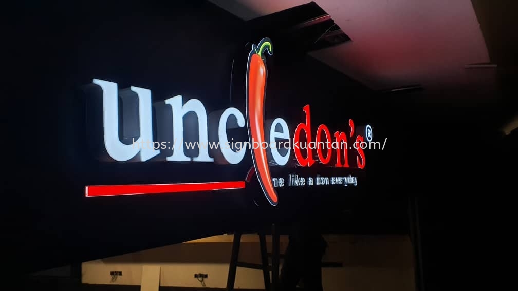 UNCLEDON'S INDOOR 3D LED FRONTLIT SIGNAGE AT BANDAR INDERA MAHKOTA KUANTAN PAHANG MALAYSIA