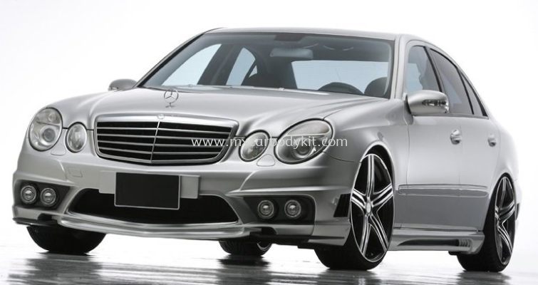 MERCEDES BENZ W211 BLACK BISON STYLE FULL SET BODYKIT + SPOILER