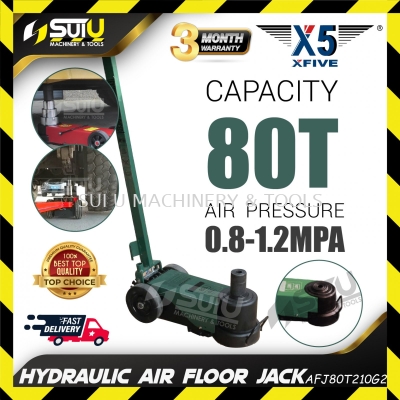 [STRAIGHT] X5 / XFIVE AFJ80T210G2 80T / 80Ton / 80 Ton Hydraulic Air Floor Jack (Max Height : 410MM)