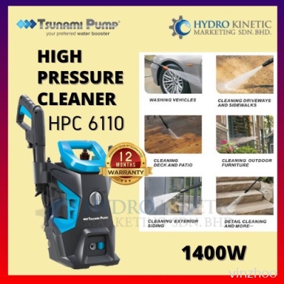 Tsunami HPC6110 High Pressure Cleaner Water Jet Tsunami pump 1400watts 110Bar