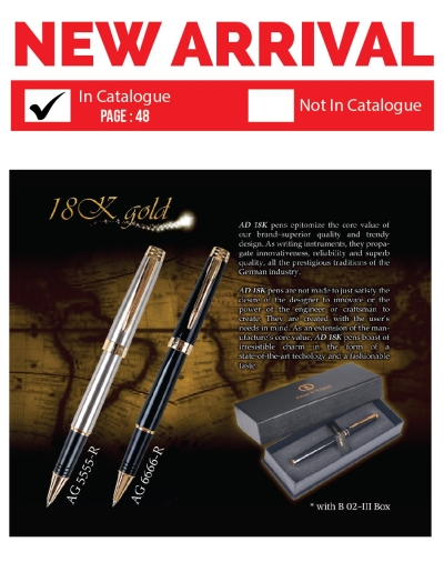 AG 5555-R, AG 6666-R (18K Gold AD Pen)